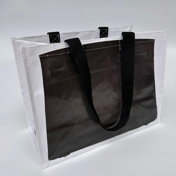 Grocery Bag made from Recycled Plastic Bottles with Novelty Bag Print in Black - Picture 5 of 11